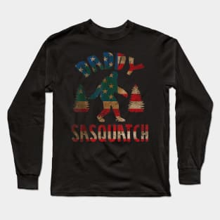 4th Of July Father's Day Funny Dad Gift - Daddy Sasquatch Long Sleeve T-Shirt